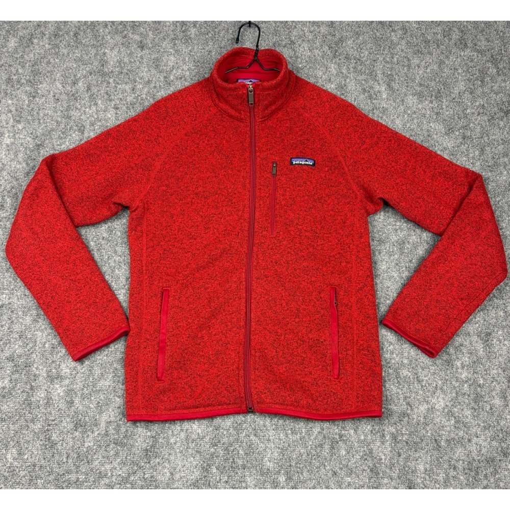 Patagonia Mens Better Sweater Full Zip Fleece Jacket Red Heather XS 25527FA15
